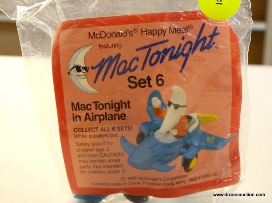 1988 MAC TONIGHT IN AIRPLANE HAPPY MEAL TOY SET 6 OF 6 FROM THE MAC TONIGHT SERIES. MCD #5050-36.