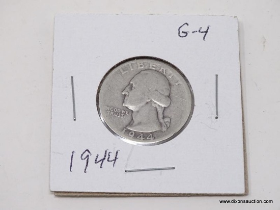 (SHOWCASE) 1944 WASHINGTON SILVER QUARTER COIN.