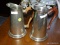 (DR) STIEFF PEWTER; 2 STIEFF PEWTER WATER PITCHERS WITH WOODEN HANDLES- 8 IN H
