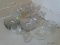 (KITCHEN) LOT OF ASSORTED GLASSWARE; 42 PIECE LOT TO INCLUDE A SET OF 8 CRYSTAL BREAD AND BUTTER