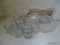 (KITCHEN) LOT OF ASSORTED GLASSWARE; 11 PIECE LOT TO INCLUDE A CUT AND ETCHED CRYSTAL PICKLE BOWL, A