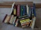 (HALL) SHELF LOT OF ASSORTED BOOKS; 2-SHELF LOT OF ASSORTED BOOKS TO INCLUDE DICTOIONARIES, 
