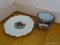 (BDRM) THE HUNT PLATE AND HAND PAINTED PLANTER; 2 PIECE LOT TO INCLUDE A BAVARIA SCHUMANN ARZBERG