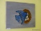 (BDRM2) OIL ON CANVAS; DEPICTS A BLUE MOMMA BIRD TENDNG TO HER EGGS. MEASURES 16