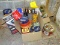 (GARAGE) LOT OF ASSORTED VINTAGE TINS; INCLUDES ROYAL DANSK DANISH BUTTER COOKIE TINS, M & M TINS,