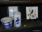 (GARAGE) LOT OF ASSORTED ITEMS; 4 PIECE LOT TO INCLUDE A BIRD PAINTED TILE, AN 1870 CAPE HATTERAS