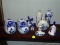 (LR) LOT OF DELFT BLUE CHINA; 9 PIECE LOT TO INCLUDE A 6.5