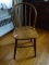 (LR) ANTIQUE WINDSOR STYLE CHILD'S CHAIR. MEASURES 15