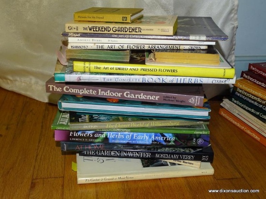 (FMR) BOOK LOT; LOT OF BOOKS ON GARDENING AND FLORAL ARRANGING