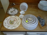 (KITCHEN) LOT OF ASSORTED ITEMS; 9 PIECE LOT OF ASSORTED ITEMS TO INCLUDE A DEVILED EGG PLATE, A