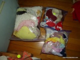 (DOLLRM) LOT OF DOLL CLOTHES; 3 BAG LOT OF ASSORTED DOLL CLOTHES.