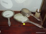 (LR) LOT OF STERLING SILVER VANITY ITEMS; 5 PIECE LOT TO INCLUDE A KIRK & SONS STERLING SILVER