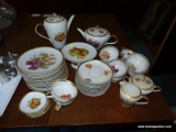 (DR) CHINA DESSERT SET; 45 PC. BAVARIA ORCHARD DESSERT SET INCLUDES- COFFEE POT, TEA POT, SUGAR/