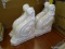 (R1) ORNAMENTAL MOULDING CORBELS; SET OF 4 WHITE PAINTED, WOODEN, SCROLLING DETAILED ORNAMENT