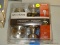 (R2) GATE HOUSE BARON, SINGLE-CYLINDER DEADBOLT KEYED ENTRY DOOR KIT - SATIN NICKEL. COMES IN OPENED