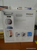 (R1) WHIRLPOOL 2-IN-1 STACKING KIT; WASHING MACHINE AND DRYER, WHITE COLORED STACKING KIT WITH