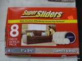 (R2) SUPER SLIDERS VALUE PACK; 8 PIECE CARPET & RUG SLIDER VALUE PACK WITH [4] 7