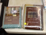 (R2) ALLEN + ROTH CURTAINS; 2 PIECE LOT TO INCLUDE AN EMILIA COLLECTION, ONYX COLORED BACK TAB LINED