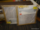 (R2) PAIR OF 3M FILTRETE BASIC AIR CLEANING FILTERS. MEASURES 22