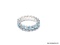 .925 STERLING SILVER 3.5 CT BLUE TOPAZ ETERNITY RING. SIZE 8