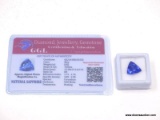 8.82 CT TRILLION CUT BLUE SAPPHIRE. MEASURES 13MM X 13MM X 7MM. COMES WITH A GGL CERTIFICATE OF