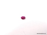 .30 CT OVAL CUT RUBY. MEASURES 5MM X 3MM X 2MM