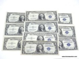 10 CRISP 1935 SERIES $1 SILVER CERTIFICATES