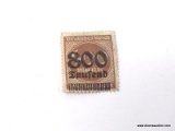 GERMAN INFLATION STAMP 800 THOUSAND MARK - OVER 600 MARK MINT CONDITION