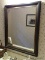 (HALF BATH) MIRROR- FRAMED BEVELED GLASS MIRROR IN BLACK AND GOLD FRAME- 26 IN X 32 IN