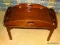 (LR) COFFEE TABLE; CHERRY PENNSYLVANIA HOUSE CHIPPENDALE BUTLER'S TRAY TOP COFFEE TABLE- ONE PIECE-