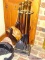 (FAMRM) FIREPLACE TOOLS; SET OF BRASS AND IRON FIREPLACE TOOLS TO INCLUDE A HAND BELLOWS