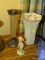 (MBED) 3 COLLECTIBLES; ANTIQUE STERLING BASE AND RIM VASE- 9.5 IN H, LENOX VASE- 8.5 IN H, AND A
