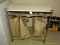 (LDRY) ROLLING CART WITH IRONING BOARD TOP AND HANGING LAUNDRY BAGS- 30 IN X 16 IN X 35 IN