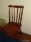 (BD1) CHAIR; MAPLE SPINDLE BACK CHAIR- 17 IN X 17 IN X 35 IN