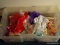 (BD1) DOLL HOUSE FURNITURE; TUB OF DOLL HOUSE FURNITURE AND 2 BARBIE DOLLS