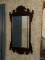 (HALL) MIRROR; MAHOGANY CHIPPENDALE STYLE BEVELED GLASS MIRROR- 20 IN X 38.5 IN