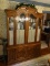 (DR) CHINA CABINET; THOMASVILLE FRENCH PROVINCIAL PECAN FINISH 2 PC. ARCHED TOP CHINA CABINET 2