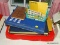 (BD2) STAMP LOT; LOT OF STAMP ITEMS INCLUDE- BOOK OF CIRCULATED US STAMPS, UNUSED US STAMP ALBUM,