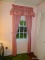 (BD2) WINDOW DRAPERIES; 2 SETS OF PINK WINDOW DRAPERIES WITH VALANCES- 40 IN X 86 IN