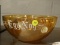 (BASE) EGG NOG SET; VINTAGE 8 PC CARNIVAL GLASS EGG NOG SET