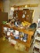 (BASE) WORKBENCH AND CONTENTS- WOODEN WORK BENCH- 68.5 IN X 26.5 IN X 27 IN - INCLUDES ALL ITEMS OR