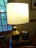 (FAMRM) NAUTICAL LAMP; ONE OF A PR. OF NAUTICAL LAMPS WITH SHADES- 18 IN X 15 IN X 31 IN