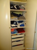 (MBED) CLOSET DRAWER CONTENTS- DRAWERS AND SHELVES INCLUDE MEN'S HATS, SHORTS SIZE 38 BY SADDLEBRED