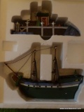 (BD2) DEPT. 56 BOAT; DEPT. 56 EMILY LOUISE PORCELAIN BOAT FROM THE NEW ENGLAND SERIES- 2 PCS BOAT