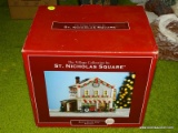 (BD2) PORCELAIN LIGHT UP HOUSE; PORCELAIN RYAN'S BICYCLE SHOP BUILDING FROM THE VILLAGE COLLECTION
