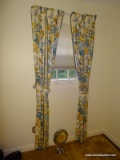 (BD3) WINDOW DRAPES; 2 SETS OF FLORAL WINDOW DRAPES- 38 IN X 85 IN