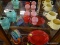 (R2) LOT OF FIESTAWARE DISHES; 8 PIECE LOT TO INCLUDE A YELLOW CREAMER AND SUGAR (LOWERCASE F), 3