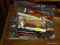 (R1) BAG LOT OF ASSORTED PLASTIC HANDLE FLATWARE; LARGE ZIPLOC BAG FULL OF ASSORTED PLASTIC HANDLE