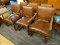 (R3) ELIZABETHAN, REFECTORY DINING CHAIR; 6 PIECE SET OF OAK DINING CHAIRS (2 ARE ARM CHAIRS, 4 ARE