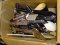 (R2) KITCHEN UTENSILS; BOX LOT OF ASSORTED KITCHEN UTENSILS TO INCLUDE SERVING UTENSILS, KNIVES,